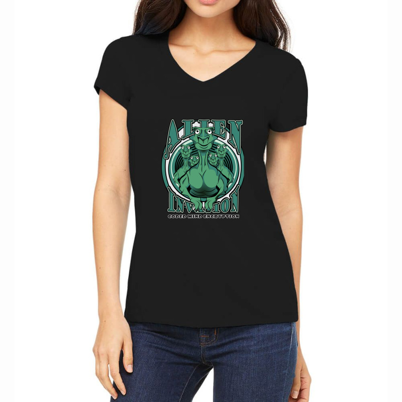 Alien Invasion #2 Women's V-Neck T-Shirt by ArikaCastilaw | Artistshot