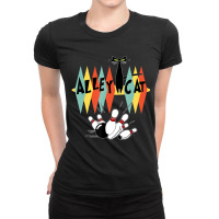 Retro Bowling Vintage Bowler Alley Cat Vintage Ladies Fitted T-shirt | Artistshot