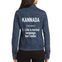 Kannada Language Ladies Denim Jacket | Artistshot