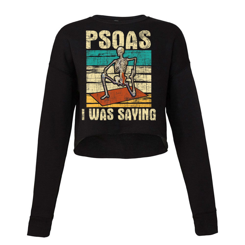 Psoas I Was Saying Massage Therapist Therapy Lmt Masseuse Cropped Sweater by cm-arts | Artistshot