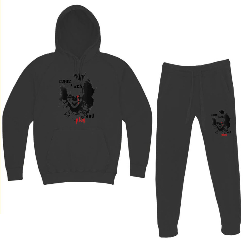 Womens It Movie Pennywise Come Back And Play V-neck Hoodie & Jogger set by mckeebeckett3l9yxd | Artistshot