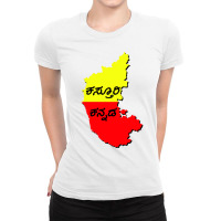 Kasturi Kannada Ladies Fitted T-shirt | Artistshot