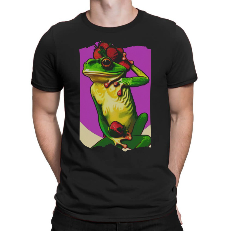 Frog With A Strawberry T-shirt | Artistshot