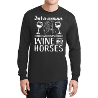 Funny Horse Gift Love Horses Wine Horseback Riding Long Sleeve Shirts | Artistshot