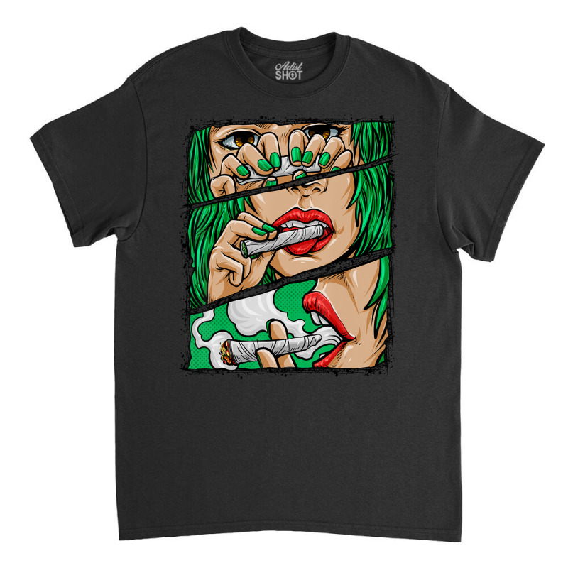 Roll It Lick It Smoke I Marijuana Pot Weed Classic T-shirt | Artistshot