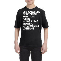 Los Angeles New York Santa Fe Paris Cities Of The World Sweatshirt Youth Tee | Artistshot