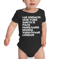 Los Angeles New York Santa Fe Paris Cities Of The World Sweatshirt Baby Bodysuit | Artistshot