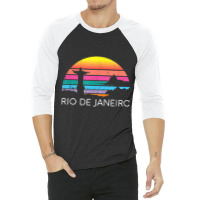 Rio De Janeiro Brazil Beach Surf Ocean Brazilian Island Bay T Shirt 3/4 Sleeve Shirt | Artistshot