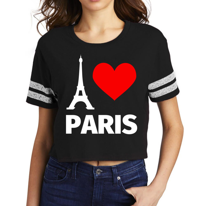 Paris Eiffel Tower Pullover Hoodie   I Love Paris For Girls Scorecard Crop Tee by cm-arts | Artistshot