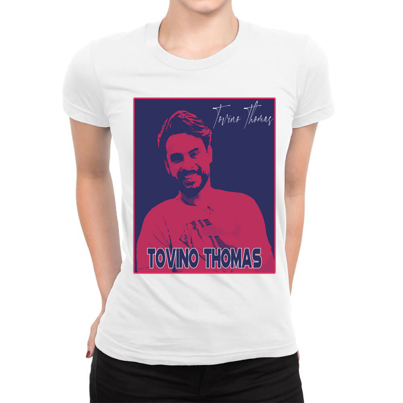 Tovino Thomas (2) Ladies Fitted T-Shirt by cm-arts | Artistshot