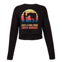 Just A Girl Who Loves Horses Western Horse Riding Rider Cropped Sweater | Artistshot