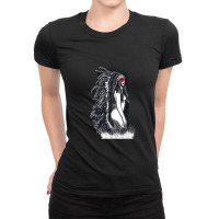 Native American Woman Illustration1 Ladies Fitted T-shirt | Artistshot