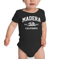 Madera California Ca Vintage State Athletic Style T Shirt Baby Bodysuit | Artistshot