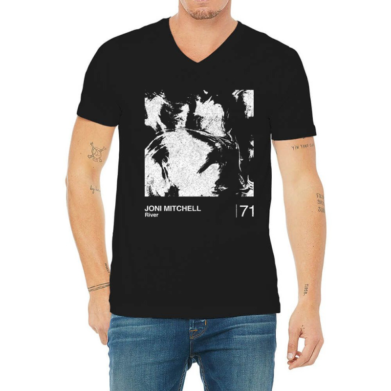 Joni Mitchell Joni Mitchell _ River _ Minimalist Graphic Artwork Desig V-neck Tee | Artistshot