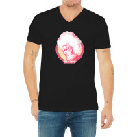 Divine Retro Fan Art Design V-neck Tee | Artistshot