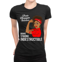 Brain Aneurysm Survivor Indestructible Awareness Gift Ladies Fitted T-shirt | Artistshot