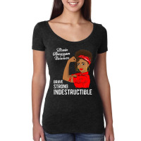 Brain Aneurysm Survivor Indestructible Awareness Gift Women's Triblend Scoop T-shirt | Artistshot