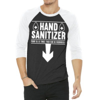 Mens Hand Sanitizer Adult Humor Funny Dirty Jokes Sarcastic 3/4 Sleeve Shirt | Artistshot