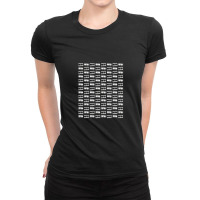 Cassette Pattern Black And White Ladies Fitted T-shirt | Artistshot