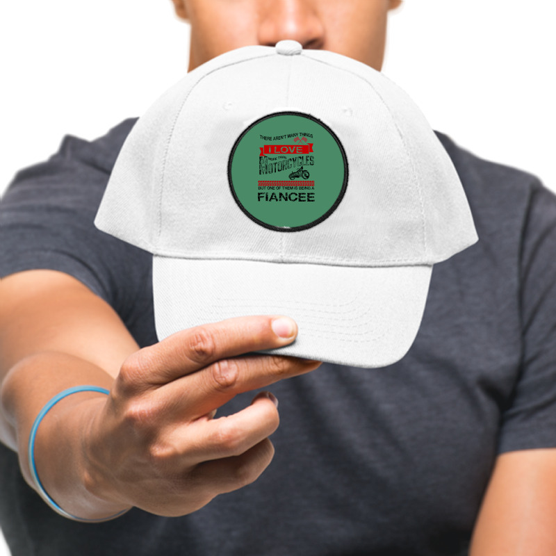 This Fiance Loves Motorcycles Round Patch | Artistshot