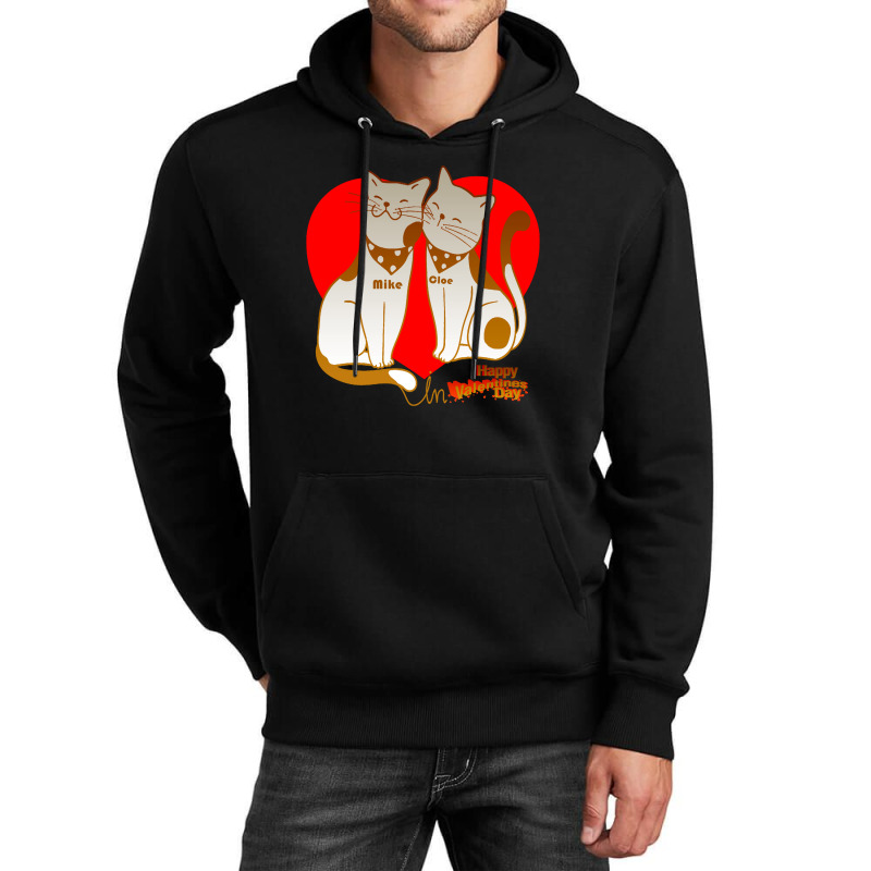 Valentine's Days Special Design Love Red Cat Unisex Hoodie | Artistshot