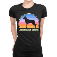 Australian Kelpie Australian Kelpie Vintage Sunset Dog Ladies Fitted T-shirt | Artistshot