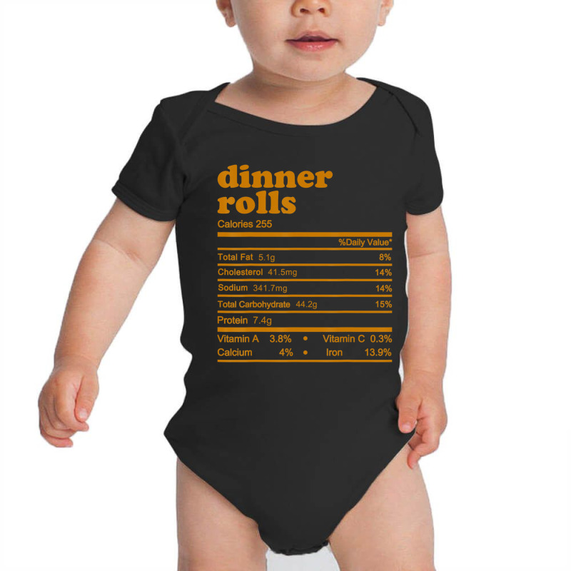 Dinner Rolls Nutrition Facts 2021 Thanksgiving Nutrition Baby Bodysuit by cm-arts | Artistshot