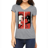 Dru And Gru Face Off Women's V-neck T-shirt | Artistshot