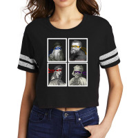 Ninja Artists Leonardo Donatello Raphael Michelangelo Parody Renaissan Scorecard Crop Tee | Artistshot