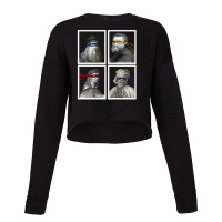 Ninja Artists Leonardo Donatello Raphael Michelangelo Parody Renaissan Cropped Sweater | Artistshot