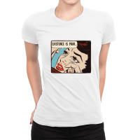 Existence Is Pain   Nihilist Statement Tee Ladies Fitted T-shirt | Artistshot