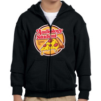 Audiology Student Fueled By Pizza Youth Zipper Hoodie | Artistshot