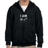 91st Birthday 91 Years Old Math Geek Euler Identity Youth Zipper Hoodie | Artistshot