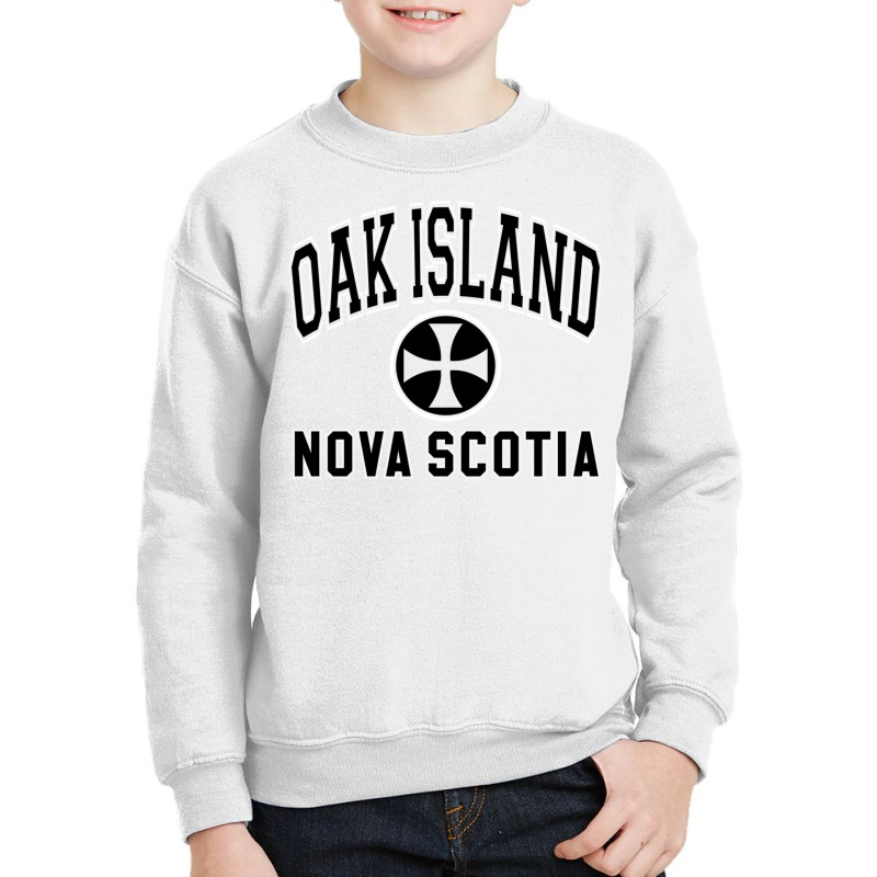 Oak Island Varsity Style Cross Black Print Pullover Hoodie Youth Sweatshirt by cm-arts | Artistshot