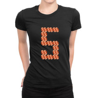 Player Number 5 Five- American Football Game Ladies Fitted T-shirt | Artistshot