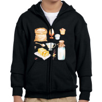 Baker Ingredients  Assorted Baking Ingredients Youth Zipper Hoodie | Artistshot