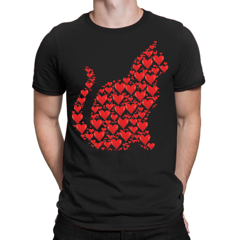 Funny Valentine Day Gift Valentines Day Cat Of Hearts Funny Kitty Kitt T-shirt | Artistshot