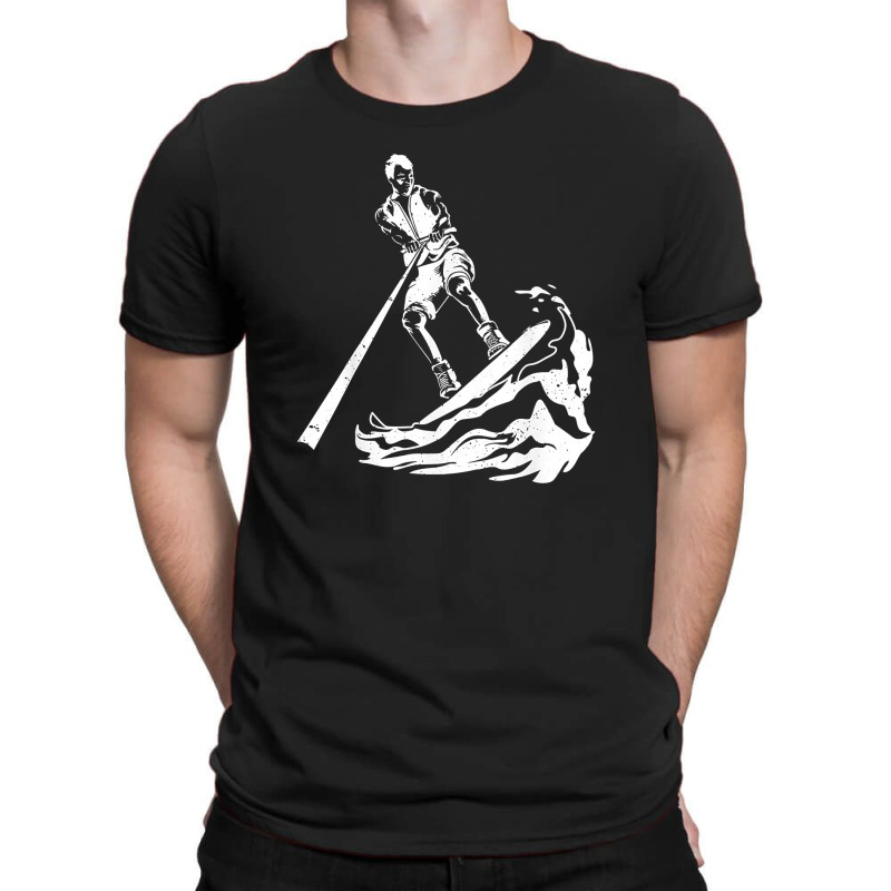 Funny Water Skiing Art For Men Women Wakeboarding Lovers T Shirt 5fhus T-shirt | Artistshot