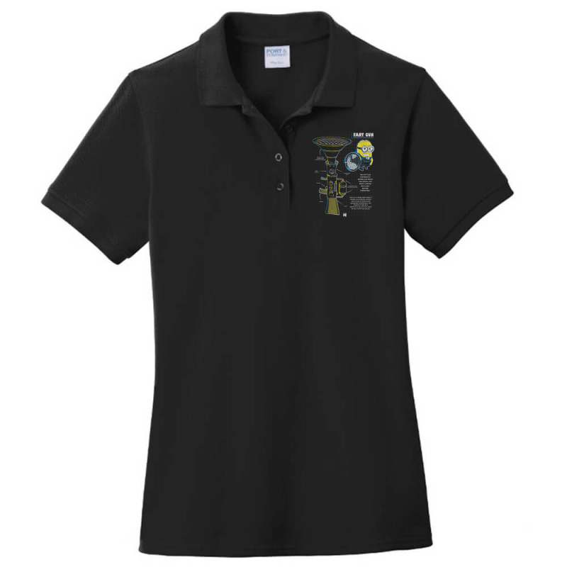 Fart Gun Schematics Portrait Ladies Polo Shirt by BuiDoc | Artistshot