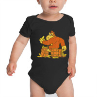 Donkey Kong Eating Bananas On Barrel Baby Bodysuit | Artistshot