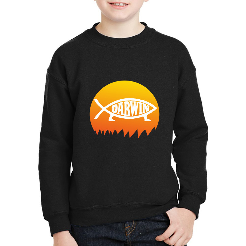 Darwin Fish Youth Sweatshirt by murdermydudepodcast | Artistshot