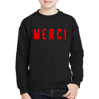 Noun Merci Thank You Translation Youth Sweatshirt | Artistshot