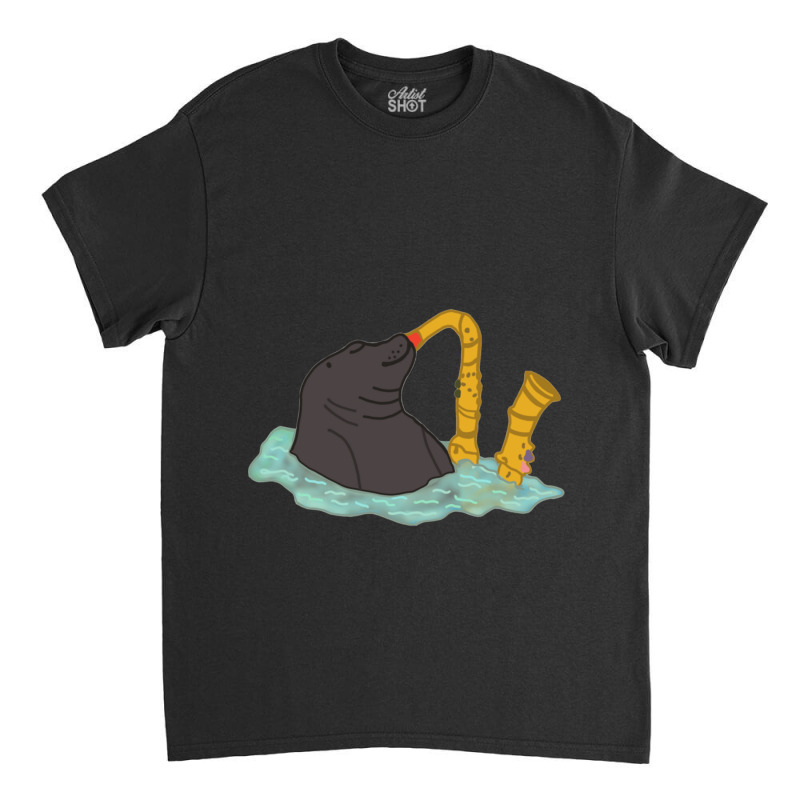 Seal Playing Saxophone Vine Classic T-shirt | Artistshot