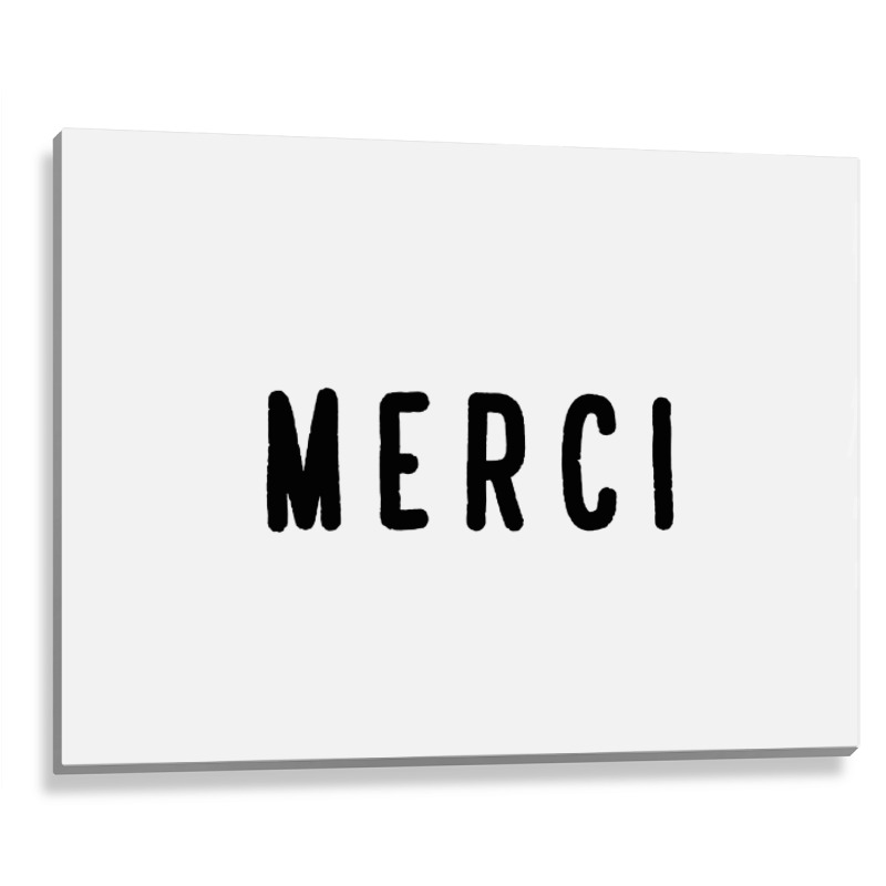 Noun Merci Thank You Translation Metal Print Horizontal | Artistshot