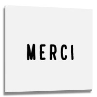 Noun Merci Thank You Translation Metal Print Square | Artistshot