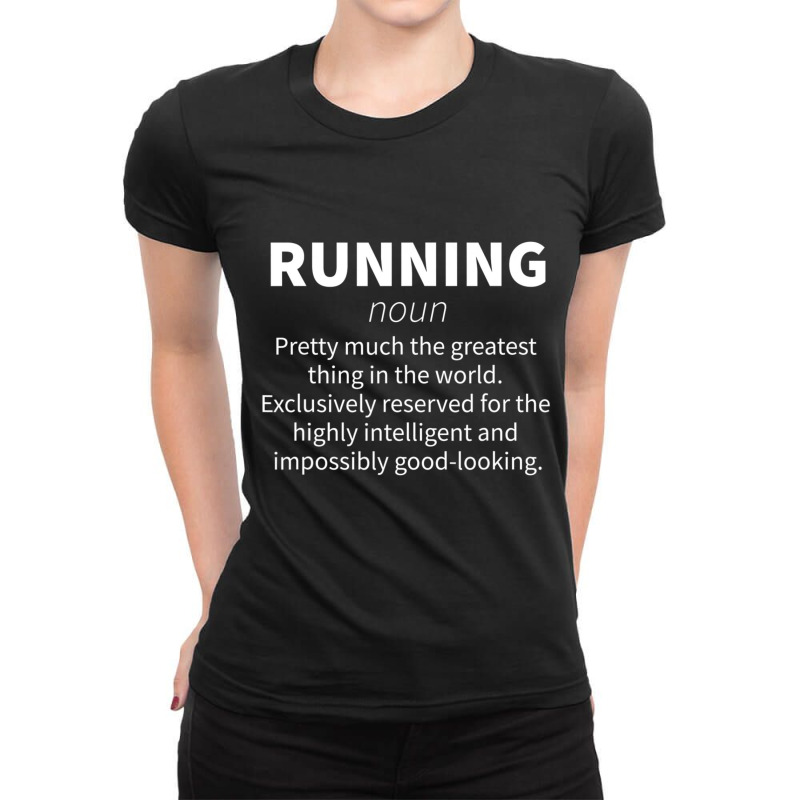 Running Definition 5k Marathon Runner Ladies Fitted T-Shirt by cm-arts | Artistshot