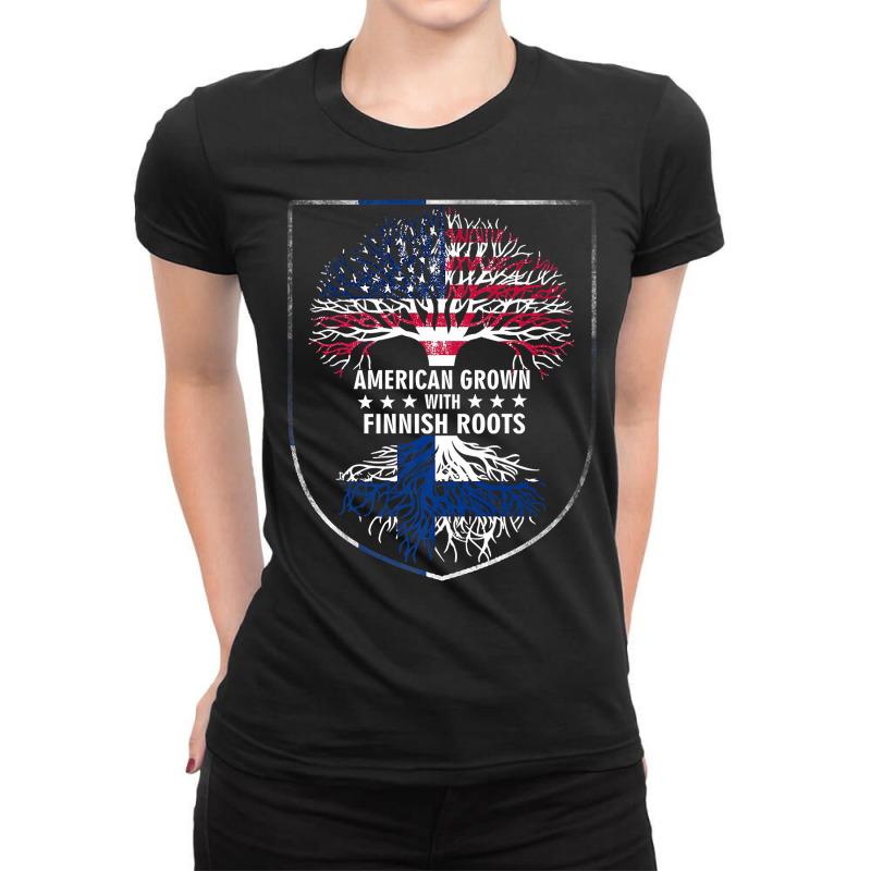 American Grown With Finnish Roots   Finland Premium T Shirt Ladies Fitted T-Shirt by cm-arts | Artistshot