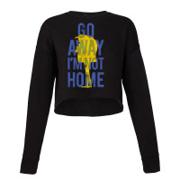 Go Away Im Not Home Gru Silhouette Cropped Sweater | Artistshot