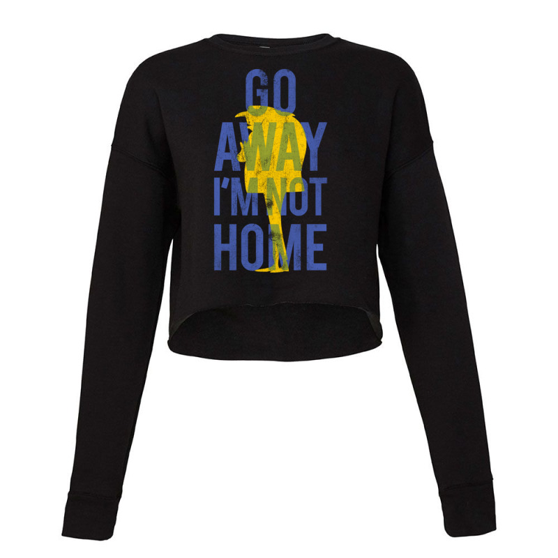 Go Away Im Not Home Gru Silhouette Cropped Sweater by BuiDoc | Artistshot