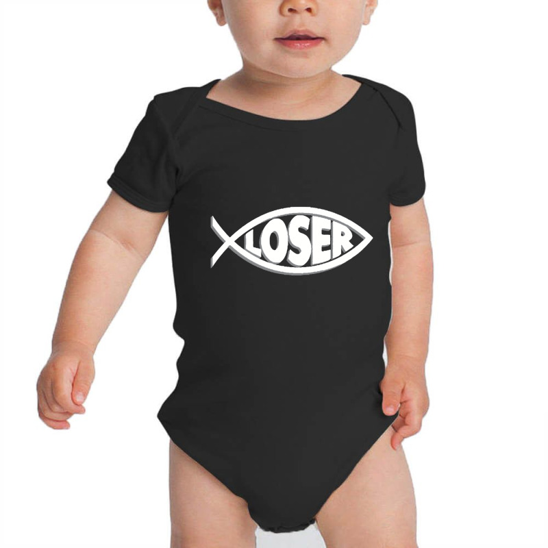 Loser' Slacker 90s Jesus Fish Baby Bodysuit by XerxesPrice | Artistshot